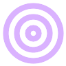 Concentric circles in purple and black, resembling a target design.